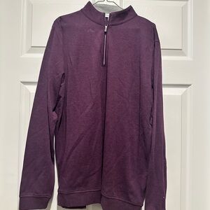 Peter Millar Men's 1/4-zip Purple Sweater